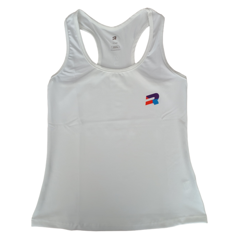 Musculosa Royal Roma dama blanco logo color
