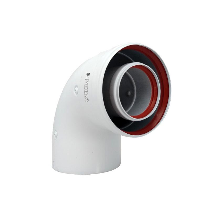 KIT CODO COAX Ø60/100 90° M-H