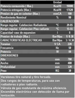 CALDERA PEISA DIVA 24 C F METRO GN SC TF