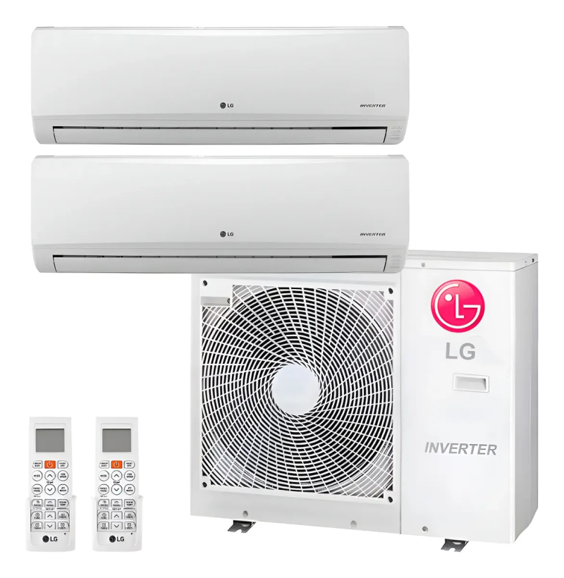 CONJUNTO MULTISPLIT LG BLANCO PARED 1 X 2300 FG + 1 X 3000 FG + COND. LG MULTI F INVERTER -24 6000 FRG -R32