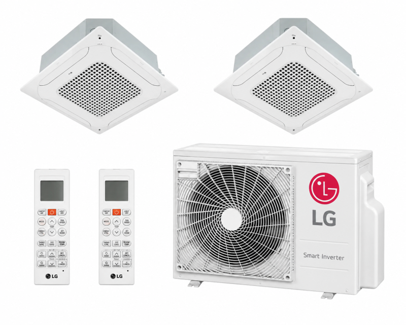 CONJUNTO MULTISPLIT LG CASSETTE 2 X 4500 FG + COND. LG MULTI F INVERTER - 36 9000FRG -R32