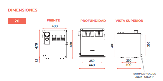 Climatizador De Piscinas Aruba 20 Gas Natural
