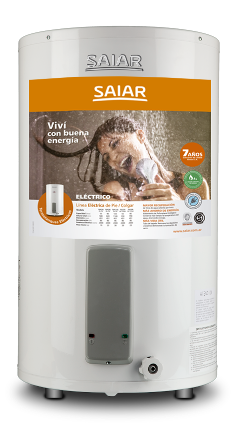 Termotanque Saiar Electrico 125 litros Pie