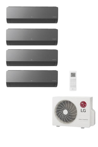 CONJUNTO MULTISPLIT LG ART COOL PARED 3 X 2300 FG + 1 X 4500 FG + COND. LG MULTI F INVERTER -48