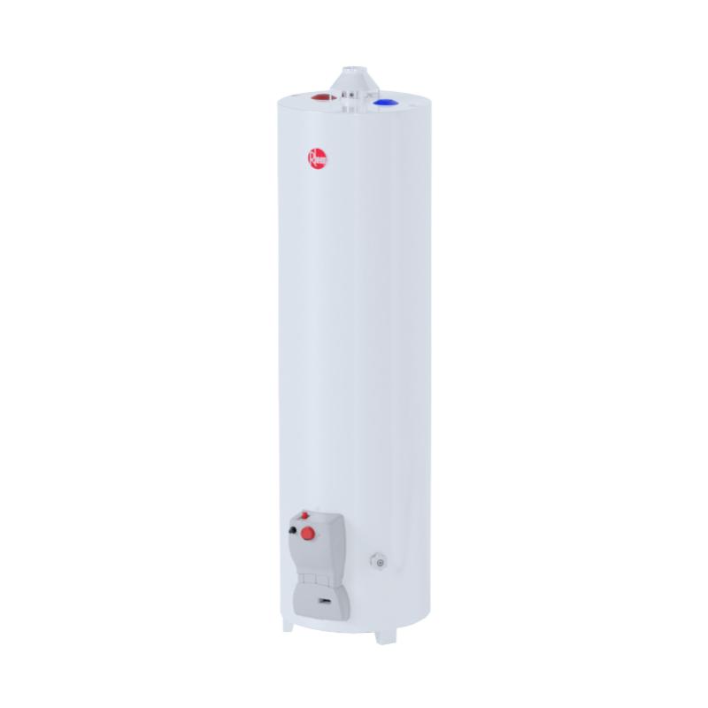 TERMOTANQUE RHEEM GAS NATURAL PIE 150 LTS CARGA SUPERIOR (BLANCO)