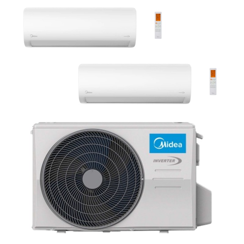 CONJUNTO MULTISPLIT MIDEA SMART PARED 1 X 2640 W + 1 X 6450 + UNIDAD EXTERIOR 10550 W