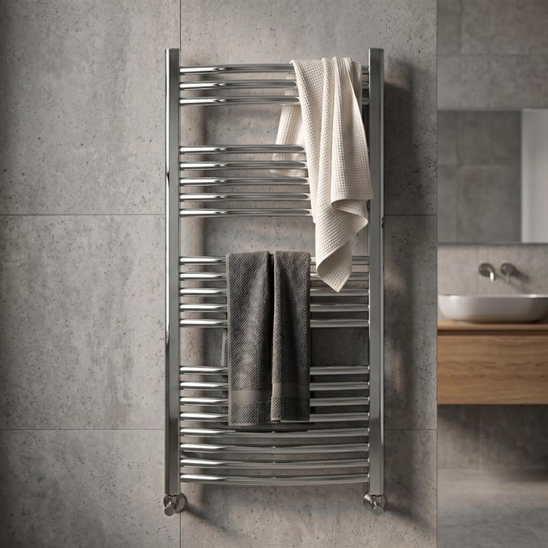 Toallero Euterma Curvo Cromado Euterma 115 X 50