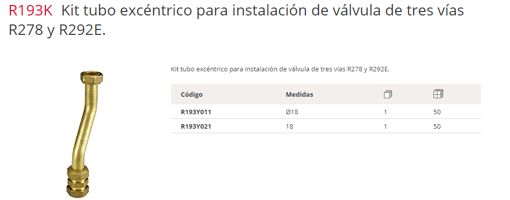 Válvula De Zona 3 Vías Con Enlace Excentrico 1"