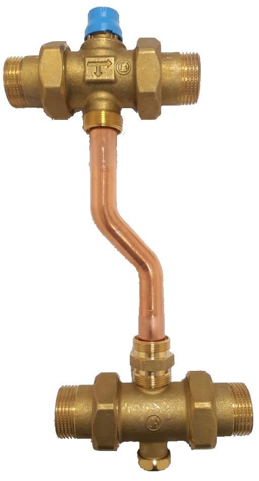 Válvula De Zona 3 Vías Con Enlace Excentrico 1"