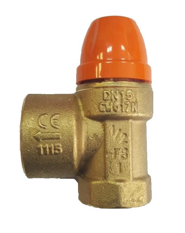 VALVULA DE SEGURIDAD HEMBRA HEMBRA SOLAR 1/2 X 3/4 3 BAR