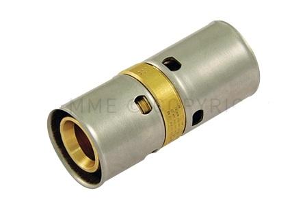 Racor Recto Doble Tiemme 20 mm Press Fitting
