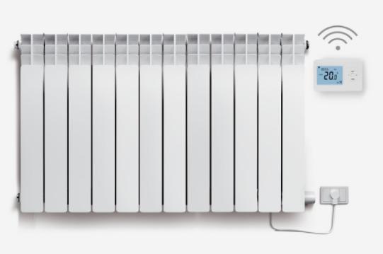 Radiador Euterma Eléctrico 2000w con Termostato inalambrico 12 elementos