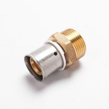 RACOR FIJO MACHO PRESS FITTING TIEMME 25 MM X 3/4"