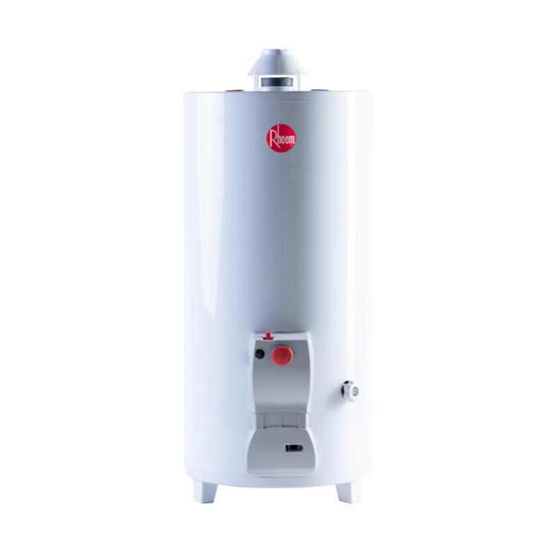 TERMOTANQUE RHEEM GAS NATURAL PIE 80 LTS CARGA SUPERIOR (BLANCO)