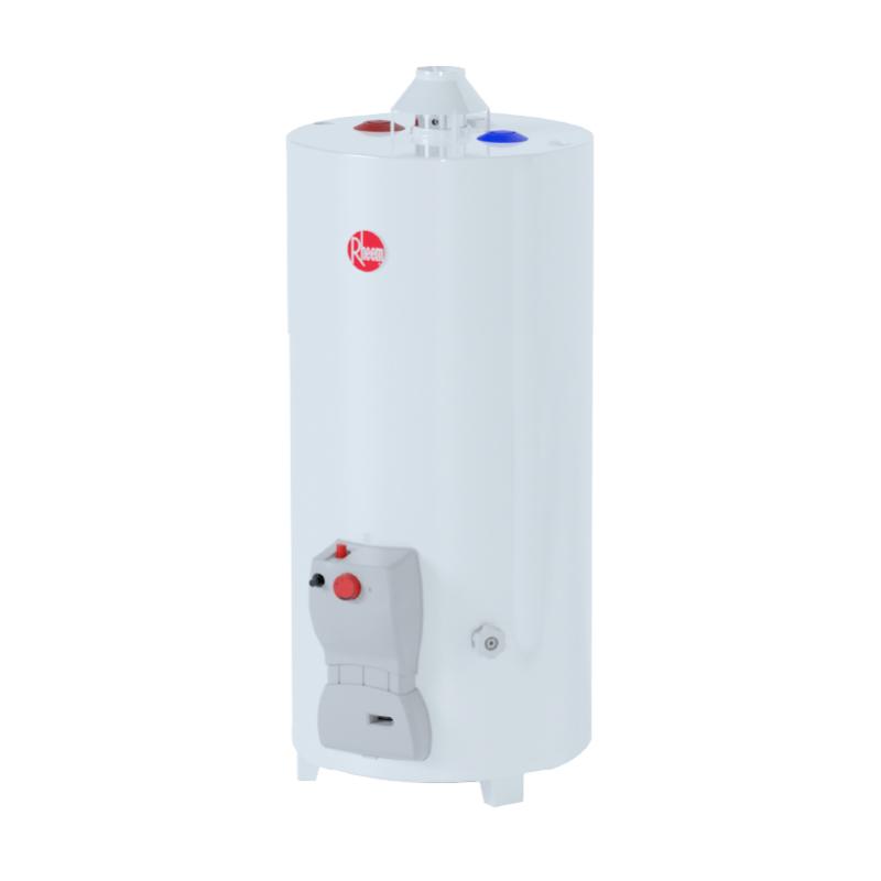 TERMOTANQUE RHEEM GAS NATURAL PIE 80 LTS CARGA SUPERIOR (BLANCO)