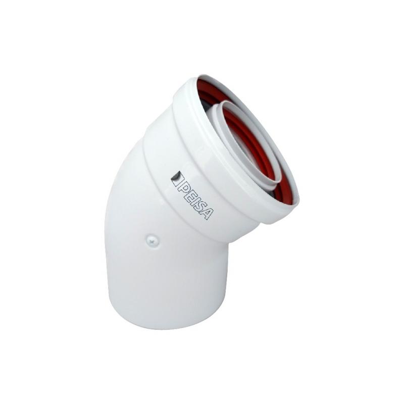 KIT CODO COAX Ø60/100 45° M-H