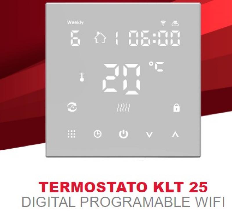 TERMOSTATO DE AMBIENTE PARA CALEFACCION CON WIFI 220V APTO CALDERA Y CABEZAL TERMOELECTRICO