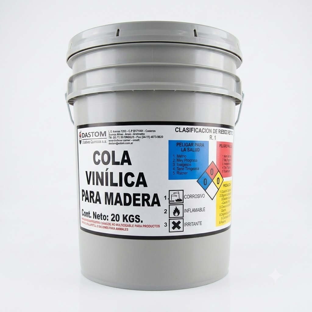 Cola Vinílica Pegaset Dastom x 20 Kgs - Adhesivo Profesional de Alta Resistencia