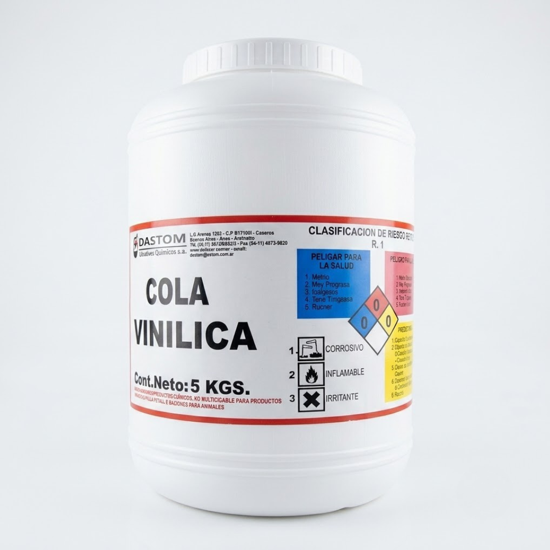Cola Vinílica Pegaset Dastom x 5 Kgs - Adhesivo Profesional para Madera