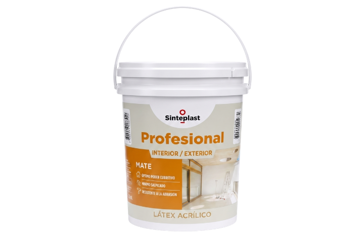 Pintura Látex Interior y Exterior Sinteplast Acrílico Profesional Blanco 20 Litros | Mate Obra Código 81420997