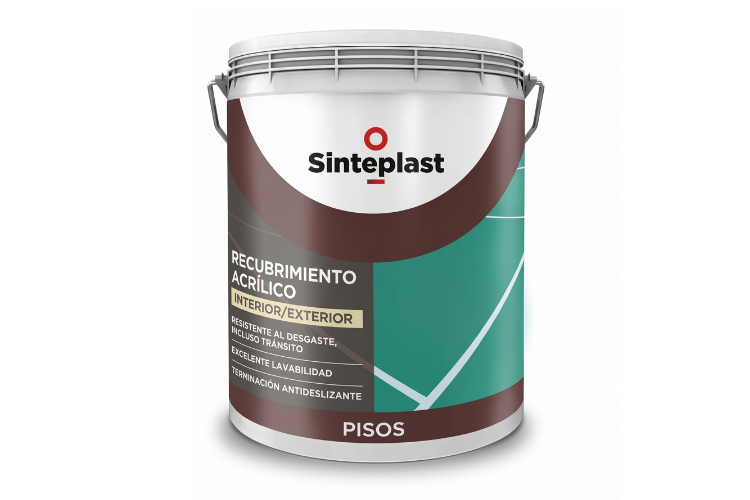 Pintura Para Pisos Sinteplast Recufloor Gris 20 Lts (Recubrimiento Acrílico)