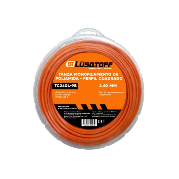 Rollo de Tanza Lusqtoff 2.40mm Perfil Cuadrado TC240L-9B - 1/2 Lb