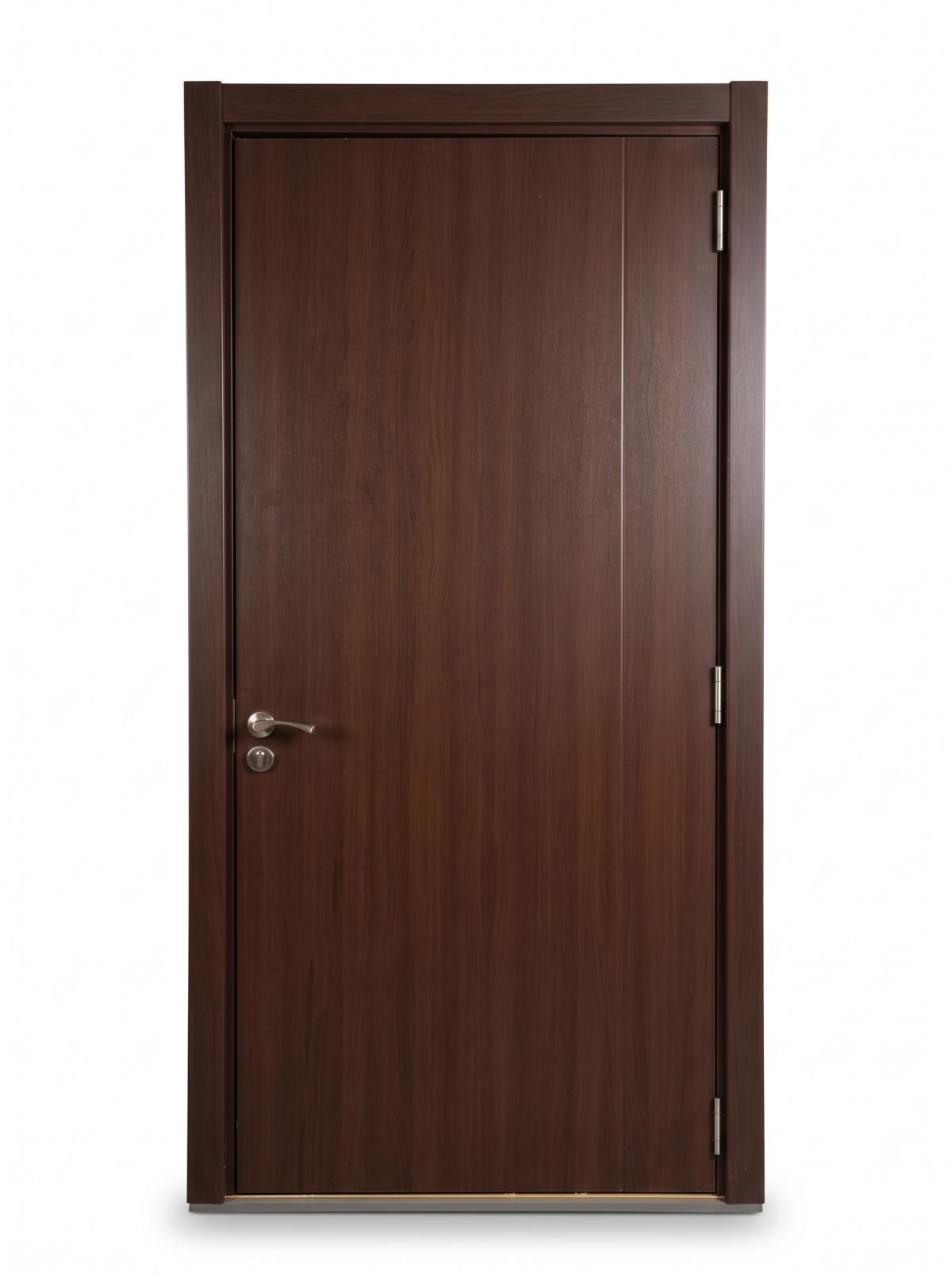 Puerta Placa Brandsen Wengue 80x200 cm Marco de Madera de 10 cm Exterior 14 cm (Hoja Kco21)