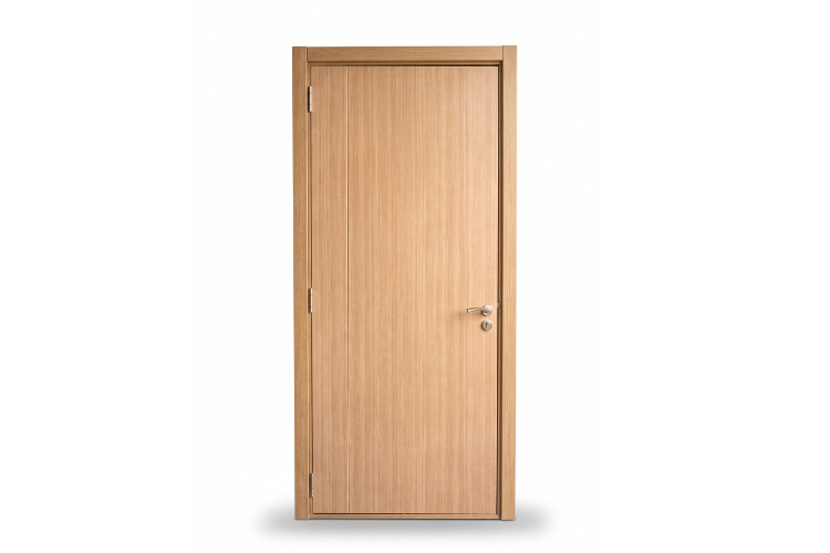 Puerta Placa Brandsen Haya 80x200 cm Marco de Madera de 10 cm Exterior 14 cm (Hoja Kco17)
