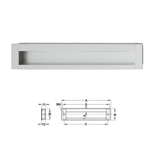 Hafele Cubeta Aluminio Plateado/Zamak 111X34MM 155.01.130