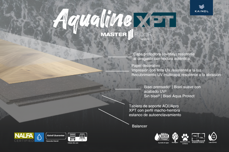 Piso Melamínico Kaindl Aqualine Oak Sarocco Enna K2915 8mm