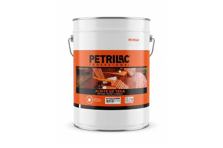 Aceite de Teka Petrilac 20 Litros | Balde Protector e Impregnante Industrial Profesional Código P7730/20000