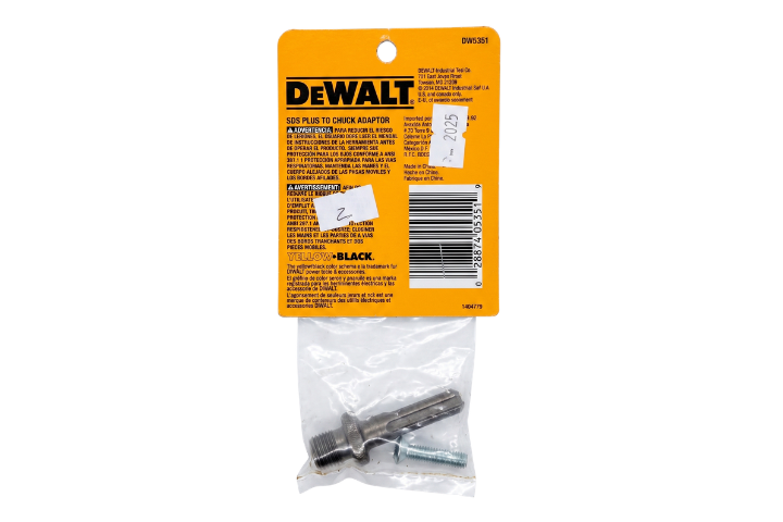 Adaptador SDS Plus DeWalt 1/2" para Mandril | Encastre de Broca Profesional Código DW5351