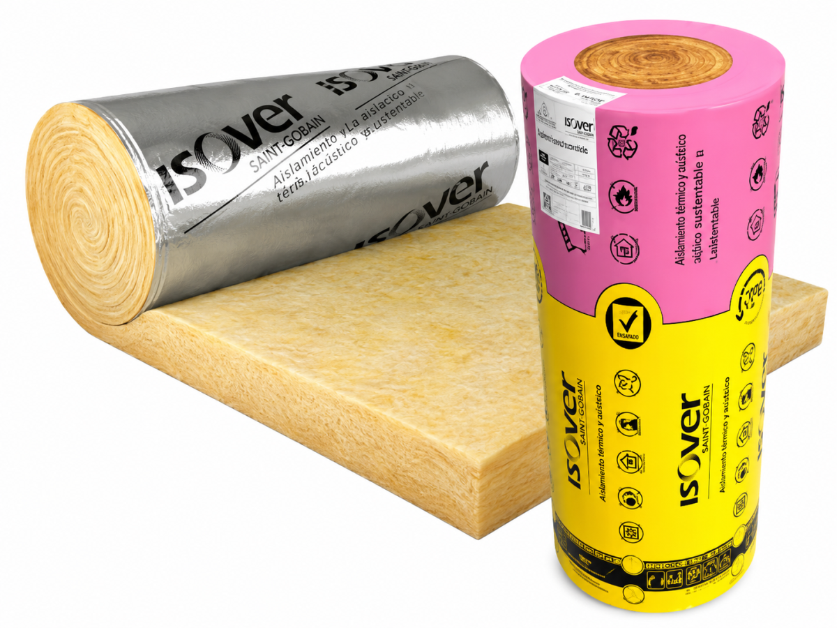 Aislante Rolac Plata Cubierta Isover 100mm 1,20x6mt (Pack x 7,20m²) 7999004