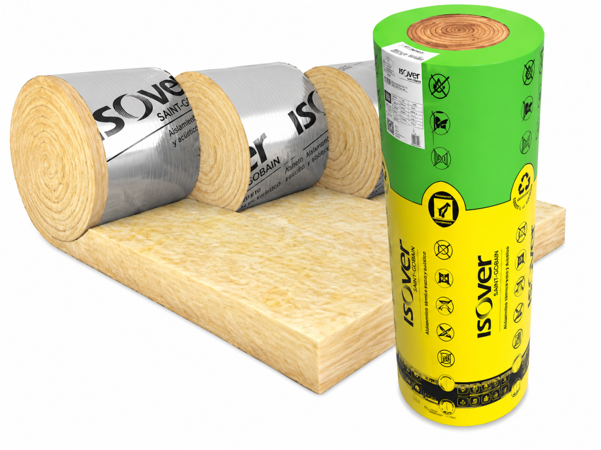 Aislante Rolac Plata Muro Isover 70mm 0,40x8mt (Pack x 9,60m²) 7999017