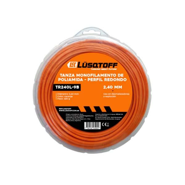 Rollo de Tanza Lusqtoff 2.40mm Perfil Redondo TR240L-9B - 1/2 Lb
