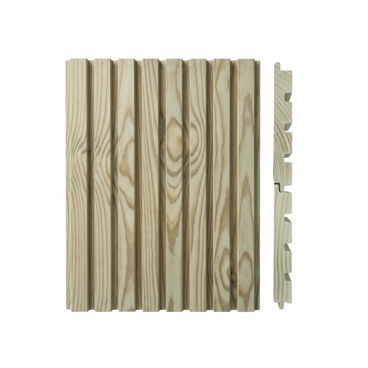 Machimbre de Pino Impregnado 1" x 6" Ranurado (Estándar y Sin Nudos)