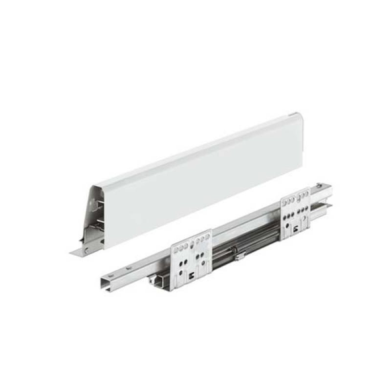 Hafele Lateral Doble Pared Acero Blanco 84/450mm 552.56.794