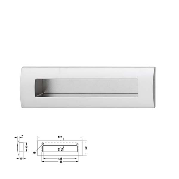 Hafele Cubeta Cromada mate 172x50mm 151.22.400