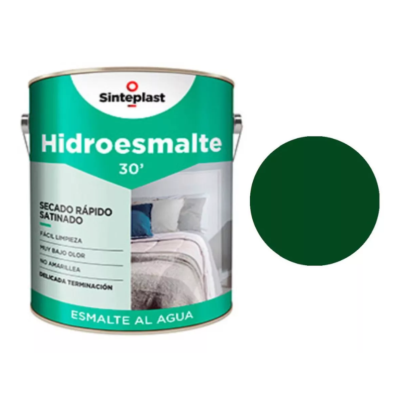 Sinteplast Hidroesmalte Bte Sintetico Al Agua Verde Ingles 1/2 Lts 89485742