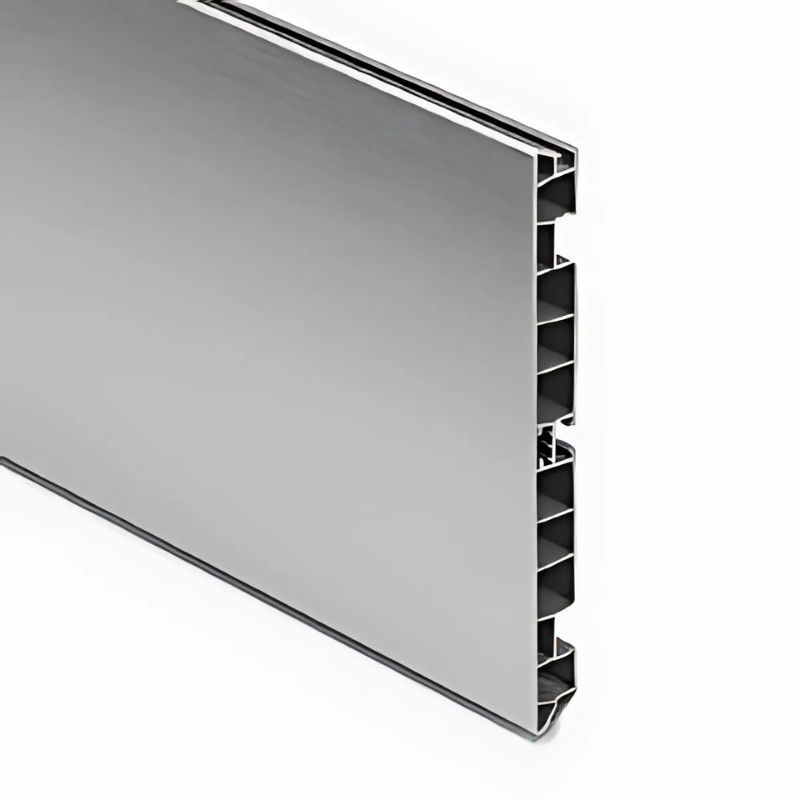 Zócalo Hafele PVC Inoxidable 100 mm – Largo 4 m – Ref. 713.60.904