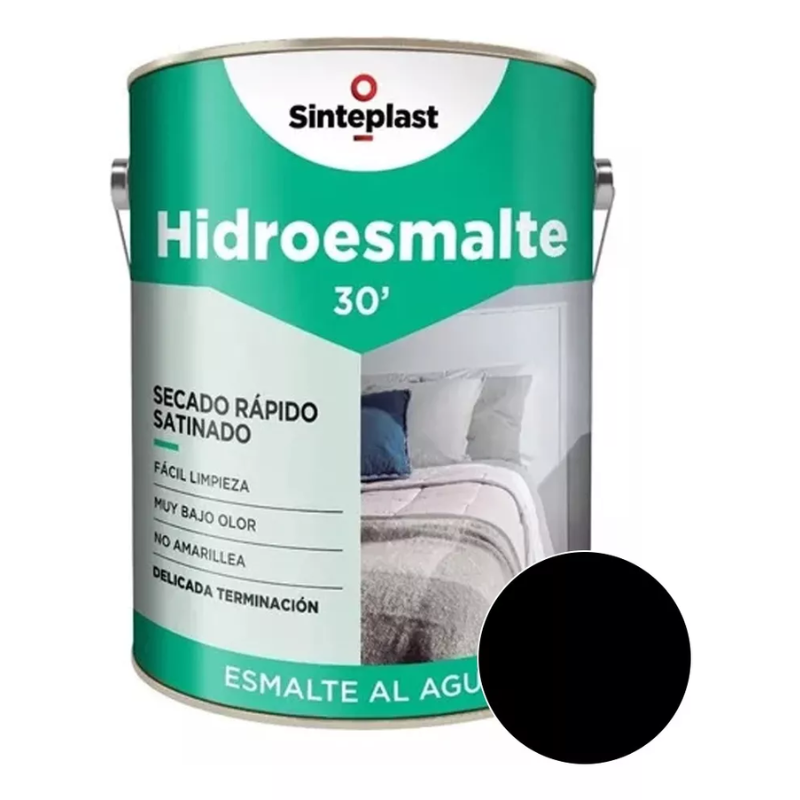 Sinteplast Hidroesmalte bte Sintetico al Agua Negro 4 lts