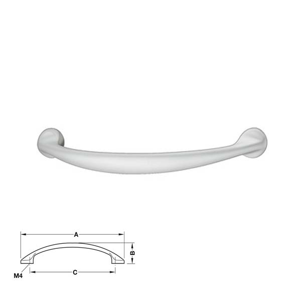 Hafele 109.78.403 Tirador Zk. Cromado Mate 155x27mm