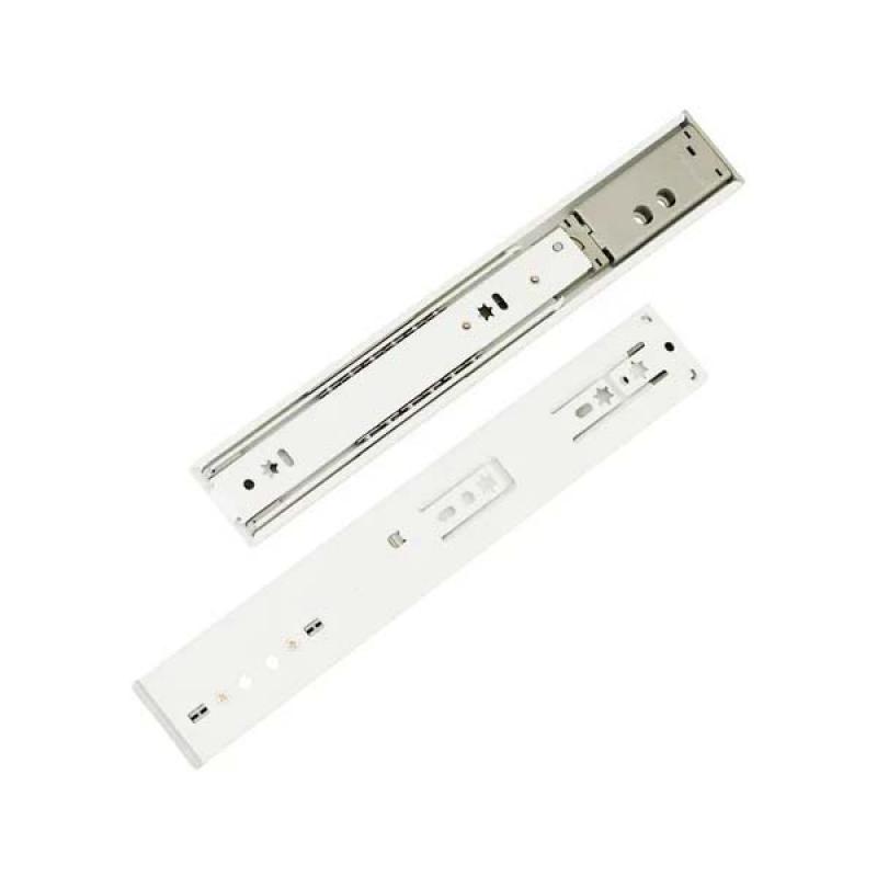 Hafele 494.02.066 Guía Telescópica C/Smuso 550mm Zincado Blanco