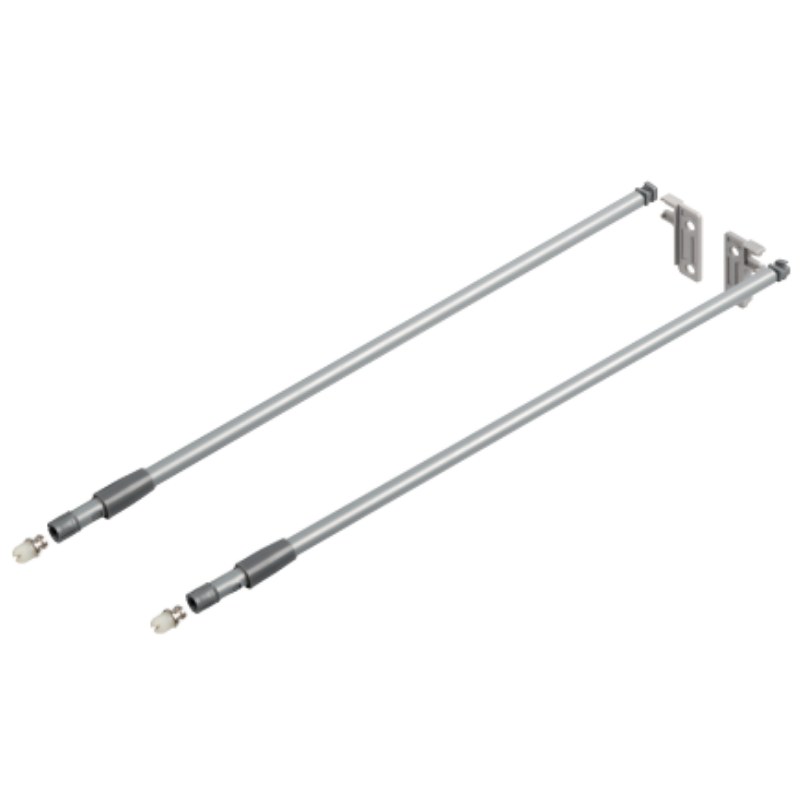 Hafele Barrales Long 500 mm Ral 9006 Gris 558.49.250