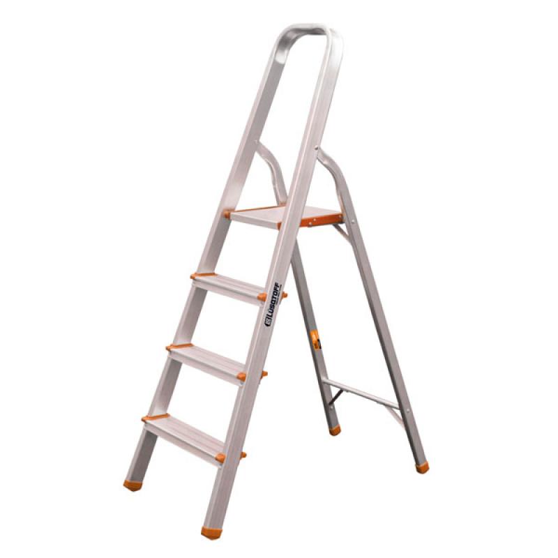 Escalera Hogareña de Aluminio Lusqtoff 4 Escalones ESL 143-74 - Compacta