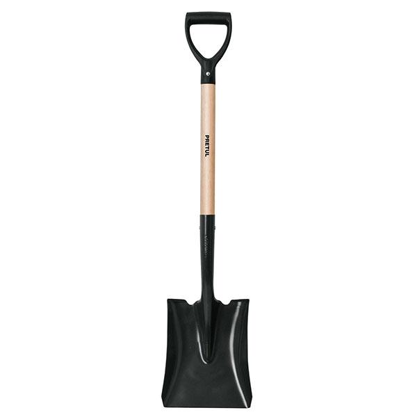 Pala Cuadrada Ancha 23 cm con Mango de Madera Truper