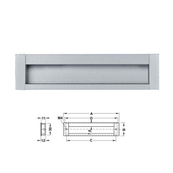 Hafele 155.01.131 Tirador Zk Esmaltado Al 143x34mm