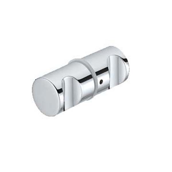 Tirador para Puerta de Vidrio Hafele Cromado Pulido 28 x 31 mm (Par) – Ref. 981.53.272
