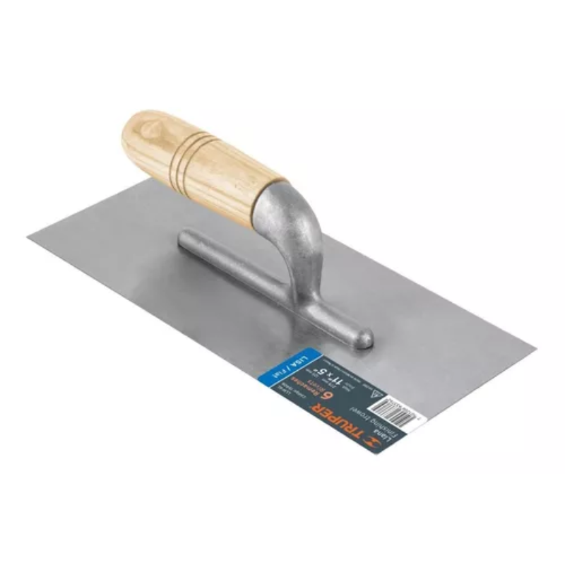 Truper Llana Recta 6 Remaches Mango Madera 15406