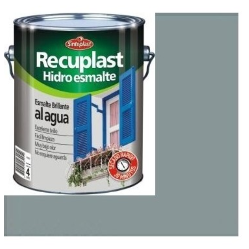Sinteplast Hidroesmalte Bte Sintetico Al Agua Gris Espacial 1/2 Lts 89487262